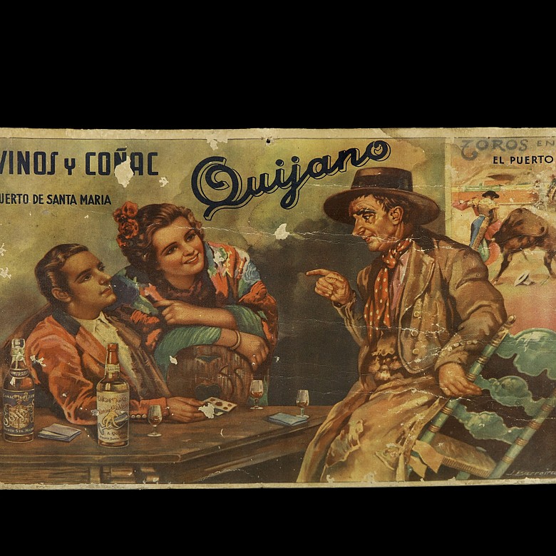 Advertising poster ‘Vinos y coñac Quijano’ 1840-1950