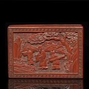 A cinnabar lacquer rectangular box, Qing dynasty