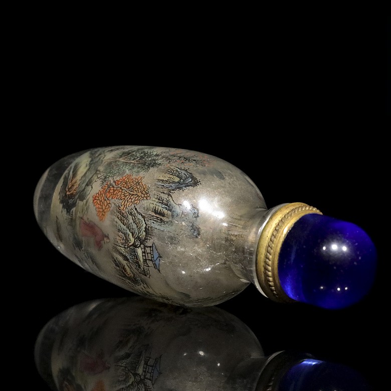 Painted glass snuff bottle, Qing dynasty, 19 th century