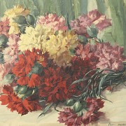 Vicente Romero (20th century) ‘Bouquet of carnations’ 1935