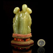 Yellow jade figurine ‘Monks’, Han style