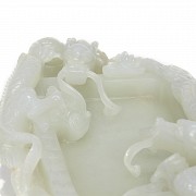 Carved jade vessel, Qing dynasty.