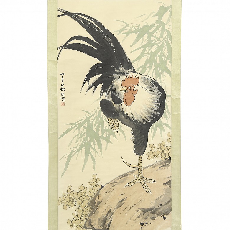 Chinese painting ‘Rooster’, 20th century