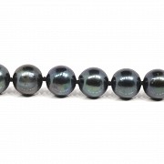 Akoya black pearl necklace