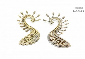 Gold plated silver ornaments with Matara or zircon diamonds