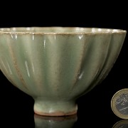 Celadon-glazed lobed bowl, Lonquan Kiln, Song dynasty