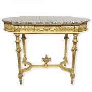 Wooden coffee table, Louis XVI style, early 20th century