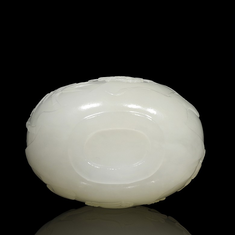 Botella de rapé de jade blanco, dinastía Ming, S.XVII