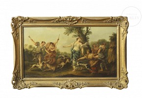 19th century French School ‘Diana and her nymphs hunting’