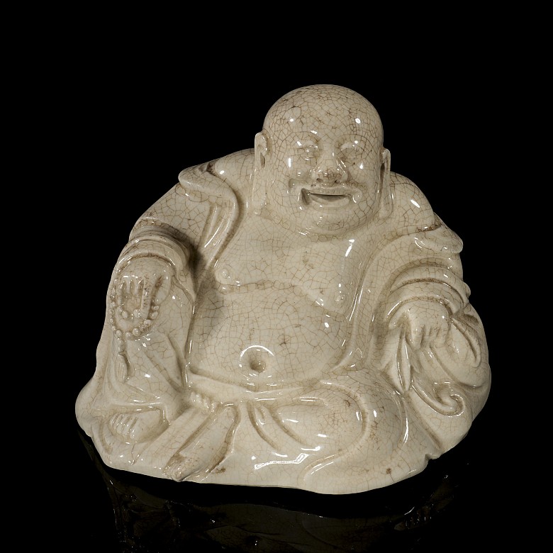 Glazed porcelain Buddha sculpture ‘Geyao’, Qing dynasty