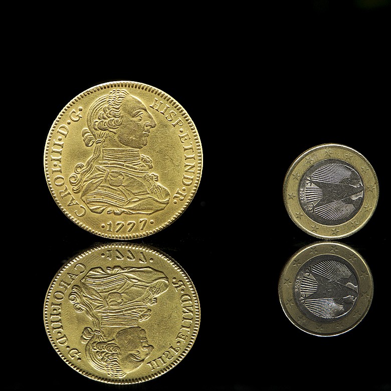 Gold coin ‘King Charles II’, Peru, 18th century