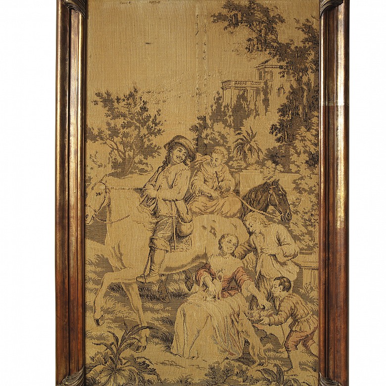 Mannerist tapestry ‘Escena galante’, 19th century