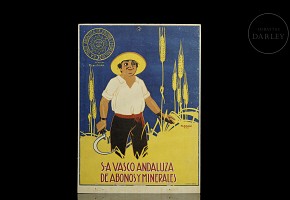 Advertising poster ‘S-A Basque Andalusian Fertilizers and Minerals’, 20th century