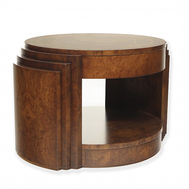 Art Deco elm side table - 4