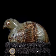 Carved jade figurine ‘Quail’, Qing dynasty