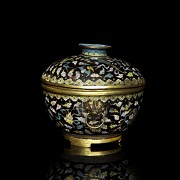 Cloisonné ‘Treasures’ lidded vessel, Qing dynasty