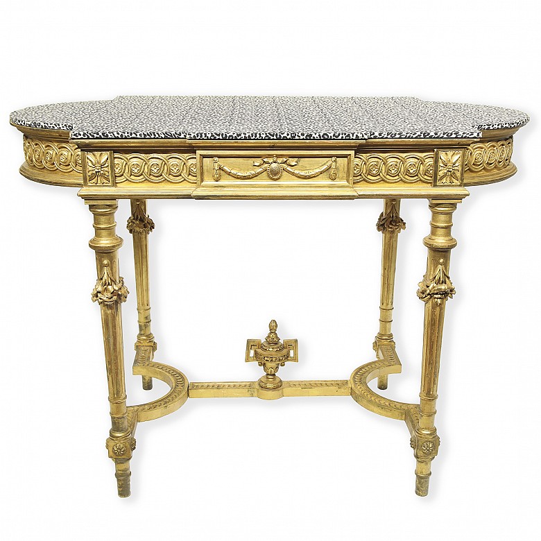 Wooden coffee table, Louis XVI style, early 20th century - 1