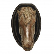 Pair of horse busts, 20th century