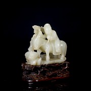 Carved jade fiura ‘Elder and Donkey’, Qing dynasty