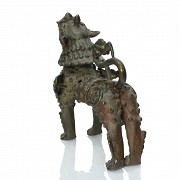 León guardián de bronce, Nepal, S.XIX