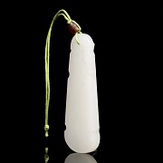 White jade pendant 'Guqin', Qing dynasty, Qianlong