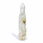 White jade vase, Qing dynasty.