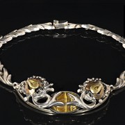 Conjunto mejicano de plata de ley y ojos de tigre