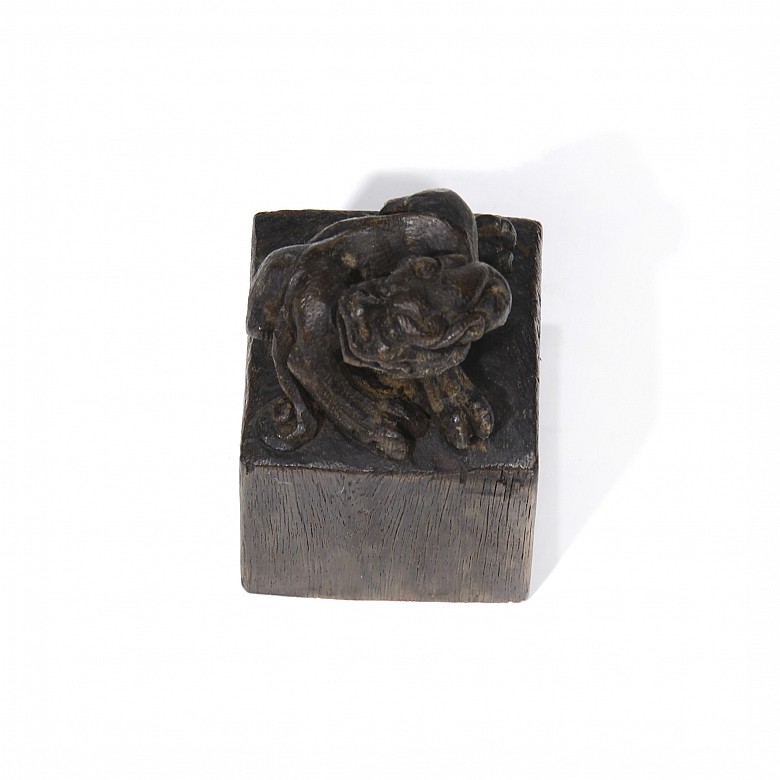 Carved wooden stamp, 19th century