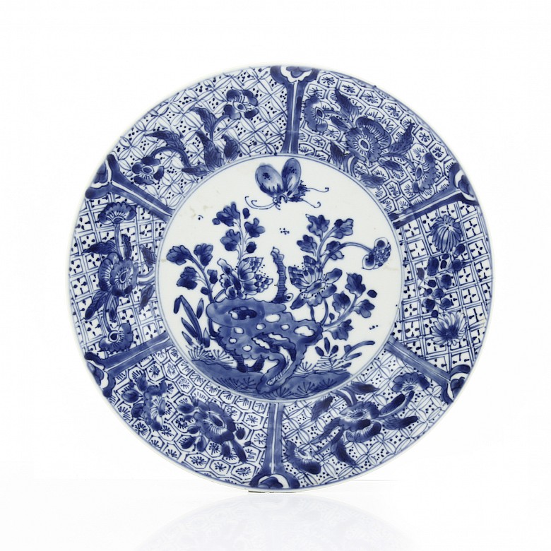 Set of four plates The Compagnie des Indes, 19th century.