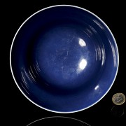 Cobalt-blue glazed porcelain bowl, Qing dynasty