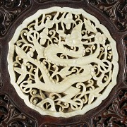 Jade and wood ‘Dragon’ ornament, Qing dynasty